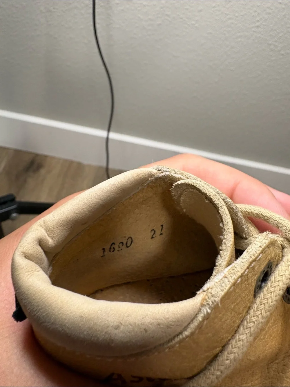 Aster Toddler Leather Ankle Boots Size 21 Tan Supportive First Walker Shoes